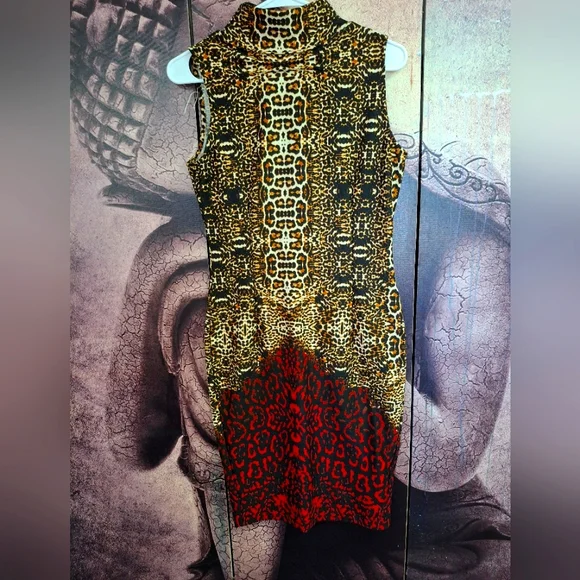 VENUS | Dresses | Venus Bold Multi Colored Animal Print Size Small Dress  Colors Black Brown | Poshmark